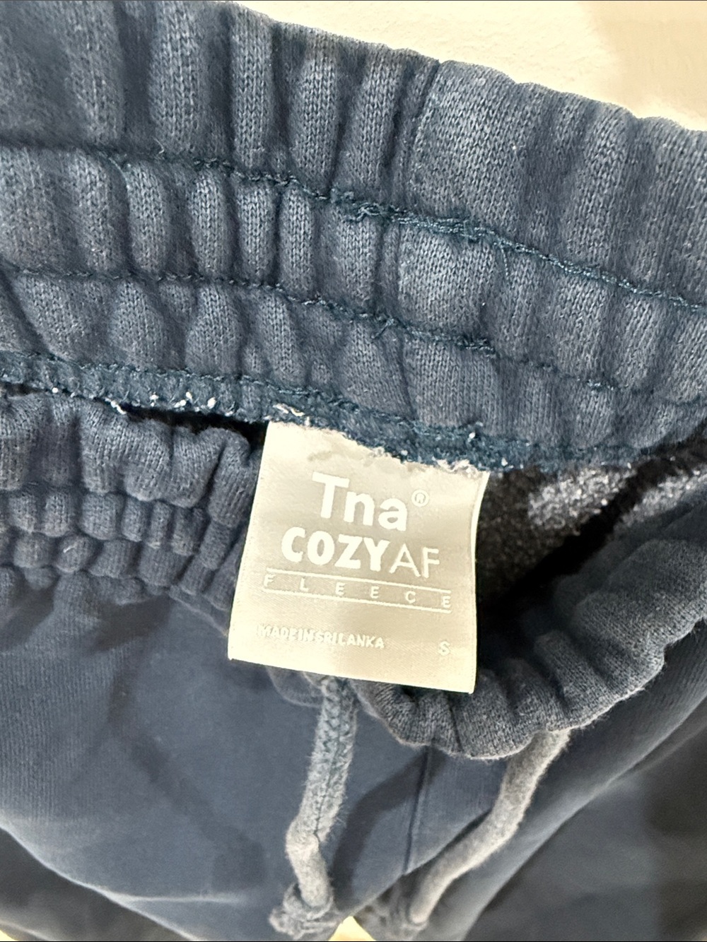 TNA Cozy Navy Drawstring Sweatpants - Picture 3 of 4